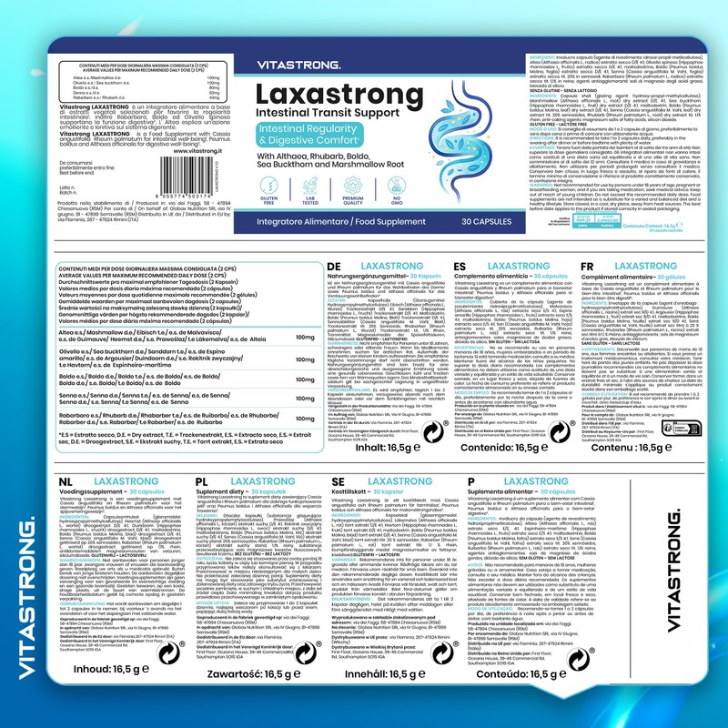Vitastrong Laxastrong with Rhubarb Sea Buckthorn and Senna Leaves