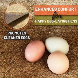 HURDZ HEMP Nesting Pads for Chicken Coop 13”x13-100% Natural, Super Absorbent & Odor Control, Biodegradable Chicken Nesting Pads - Ideal for Nesting Boxes for Chickens - Durable Nesting Box Pads