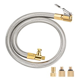 Linkstyle 21" Tire Inflator Extension Hose Adaptor, Locking Air Chuck Quick Connect for Portable Air Compressor