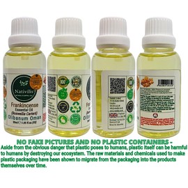 Nativilis Frankincense Carterii Olibanum Oil Oman (Boswellia Carterii) - natural anti-acne anti-wrinkle improve oral hygiene prevent gum disease antibacterial properties - Copaiba properties 30ml
