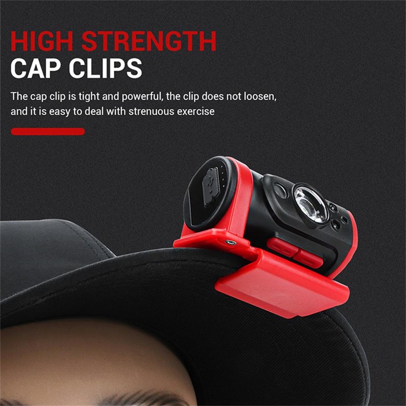 USB Induction Headlamp Hand Wave Sensing Headlight LED Work Headlight