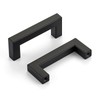 HOME EDIT Matte Black 5 Pack Square Bar Drawer Handles