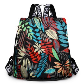 Volumoon Women's Anti-Theft Backpack, 2 in 1 Women's Backpack Waterproof Nylon, Shoulder Bag, Large Capacity Shoulder Bag, Casual Daypack Travel Backpack for Women Girls, C-coloured