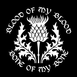 Blood of My Blood Quote Outlander Sticker Decal Notebook Car Laptop 5.5"x5.5" (White)