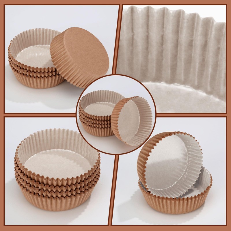 Uiifan Disposable Round Cupcake Liners Paper Baking Cups Wrappers Cupcake