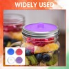 4 Stück Silikon Einmachglas Groß Deckel, Lebensmittelqualität Wasserlose Mason Jar