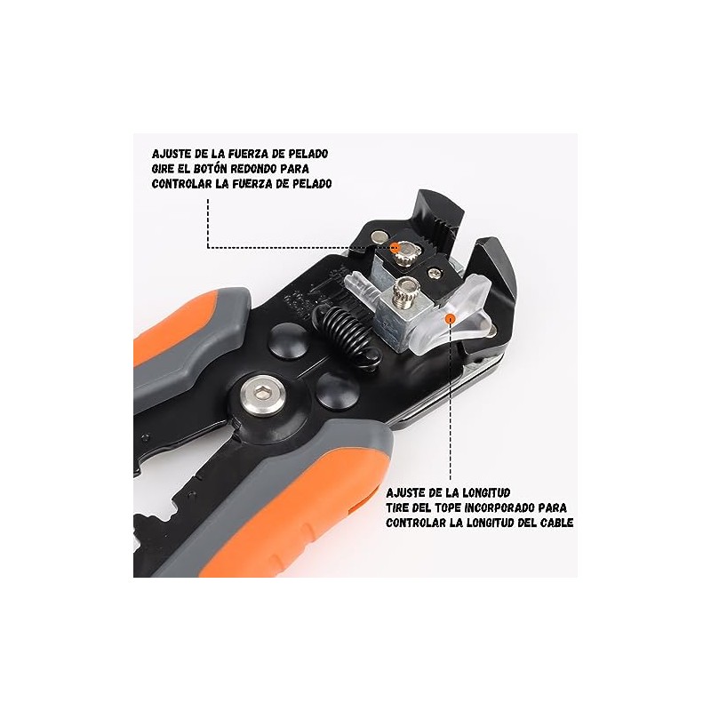 Pela Cables,3 en 1 Pinzas Pelacables Automático,AWG 10-24,8 Pulgadas