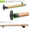 SELEWARE 36 Inch Wood Handrail Indoor Stairs Handrail Wall Mount