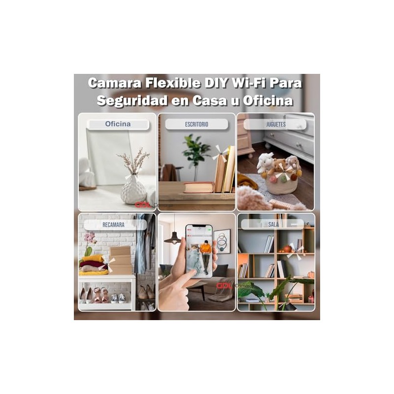 Mini Camara De Seguridad WiFi Inalambrica Flexor, Camara de Vigilancia
