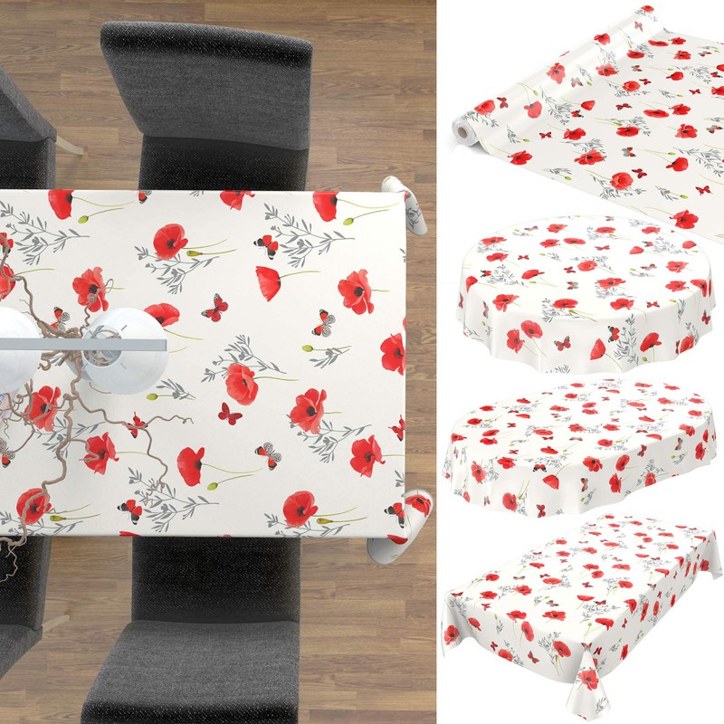 Anro Oilcloth Wax Tablecloth, Washable