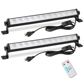 ZHPINGMX 2 Pack 24W LED Shop Light with Remote, Plug in Garage Light with 6.5FT Cord and On/Off Switch, 6000K 5400LM Work Shop Lighting for Garage Workshop Warehouse Factory Yard