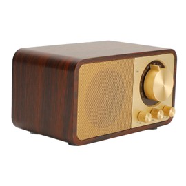 Bewinner Retro Wooden Bluetooth Speaker Portable Wireless Vintage Speaker TF Card AUX USB Input Small Vintage Bluetooth Speaker for Party Travel Office