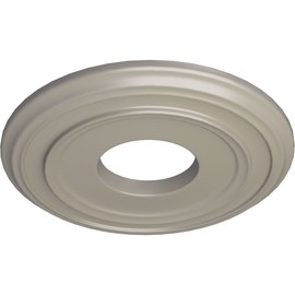 Ekena Millwork CM12CLPWS Classic Ceiling Medallion, 12 3/8"OD x 4"ID x 1 1/8"P, Hand-Painted Pearl White