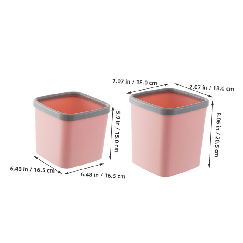 Outanaya 2pcs Desktop Trash Can Waste Bin for No Lid
