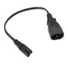 IEC320 C14 Male to IEC320 C7 Female Power Adapter Cable