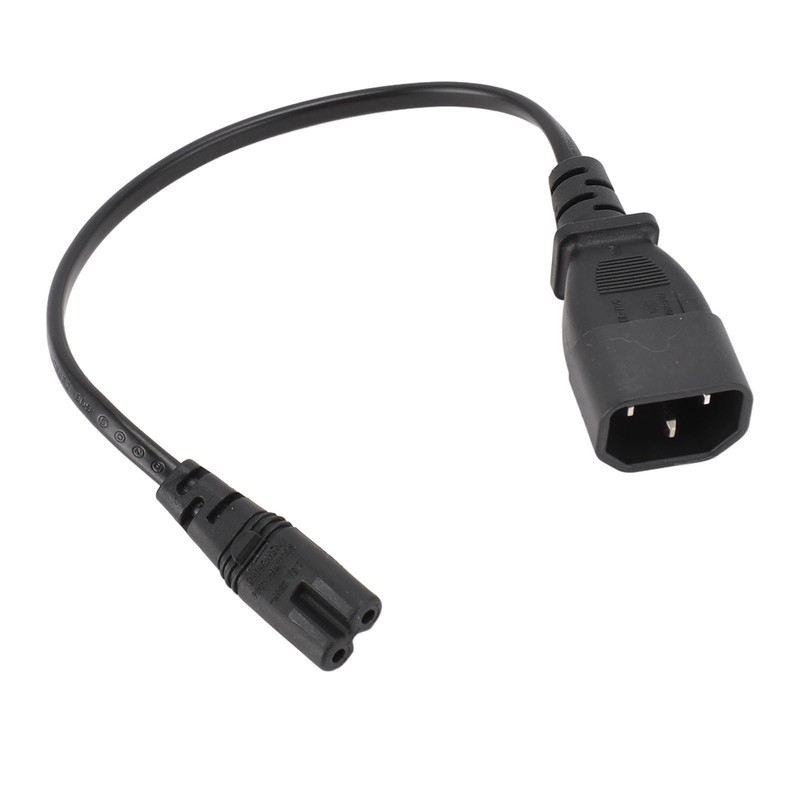 IEC320 C14 Male to IEC320 C7 Female Power Adapter Cable