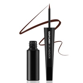 Boobeen Flüssiger Eyeliner-Stift, den ganzen Tag wischfestes flüssiges Eyeliner-Makeup, schnell trocknender schwarzer Eyeliner-Stift für Frauen, mit ultrafeinem Pinsel