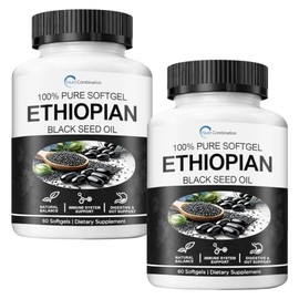 Ethiopian Black Seed Oil Capsules 4.64% Thymoquinone, Organic, 120 Softgels