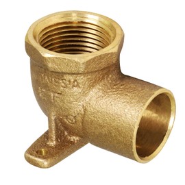 Everflow Supplies CFDL0034-NL 3/4" Nominal Diameter No Lead Cast Brass 90 Degree Elbow with Sweat Socket and Female Threaded Connect