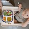 Sorrisini Wiederverwendbares Geschirr-Set, 3-teiliges Teller-Set, Entwöhnungsset für Babys mit Teller,