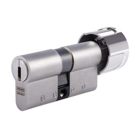 KESO 8000 Omega² Knob Cylinder 30/30K Modular Lock Cylinder Profile Cylinder with Knob Active Copy Protection Resistance Class D Patent Protection up to 2034 Security Card + 5 Reversible Keys