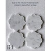 Natural Marble Coasters Set of 4, Desk Stone Coaster for
