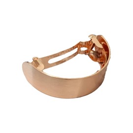 [ナカノヤ] NAKANOYA バレッタ 1個 金属 合金 メタル 半月バレッタ ポニーバレッタ ヘアクリップ 無地 シンプル ハーフムーン カープ アーチ マット 艶消し つや消し つやけし 小さめ 小さい ミニ スモールサイズ Sサイズ 軽量 AMPB3 (12:PG:ピンクゴールド)