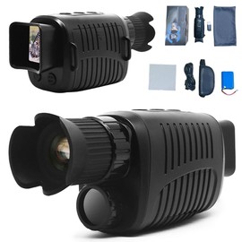 OutdoorVibe Night Vision Monocular with Card Reader 64GB Memory Card IP54 Waterproof 7 Levels Infrared Adjustable Night Vision Device R7