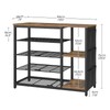 YATINEY Industrial 5-Tier Shoe Rack, Metal Shoe Storage Organizer with