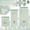 Peryiter 6 Pack Eucalyptus Leaves Bath Towels Set, Sage Green