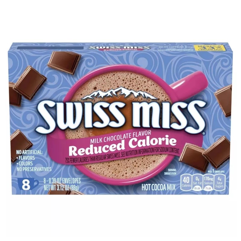 Swiss Miss REDUCED CALORIE Milk Chocolate Hot Cocoa 3.12 Oz