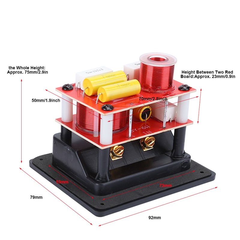 2PCS HIFI Audio Crossover Filters Tweeter Bass 2‑Way Speaker Frequency