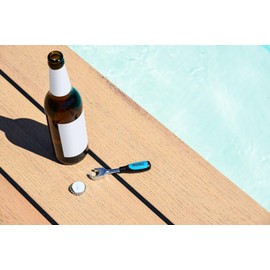 HAZET Bottle opener 1868-10 in mini format, 116 mm, for opening bottles with bottle cap closure, practical and universal bottle opener, made in Germany