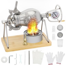 350ml Chinese Popcorn Popper - Stainless Steel Mini Popcorn Maker with 2 Durable Cotton Bags - Retro Design, Suitable for Family Gatherings, Picnics, and Retro Decorations