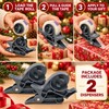 2-Piece Tape Dispenser Clips for Gift Wrapping – Gray ABS