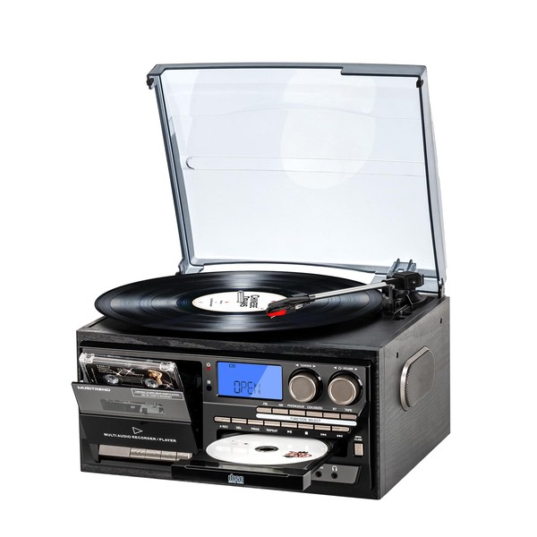 Record Player with Bluetooth Turntable 3 Speed Vinyl Playback CD