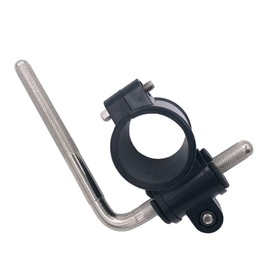 TUOREN Electronic Drum Rack Clamp with Tom Arm L-Rod, 10mm Tom Holder with Drum Rack T Clamp Drum Rack Tube Clip Bracket for 1.41inch Electronic Drum Kit Connection Poles