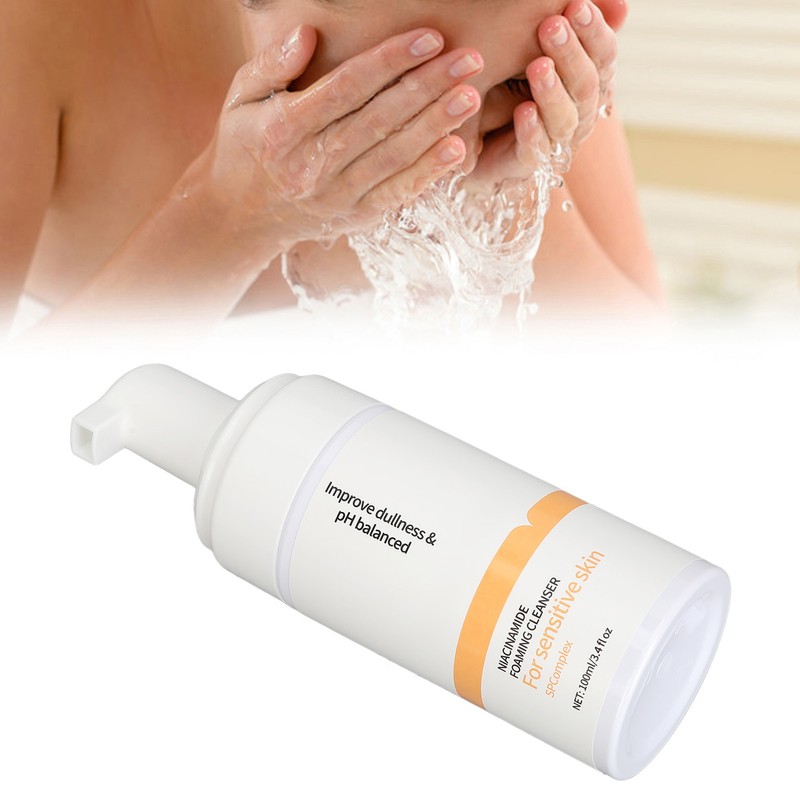 Niacinamide Facial Cleanser Deep Cleansing Brightening Whitening Vitamin C Foaming