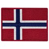 EmbTao Norway Flag Embroidered Emblem Norwegian National Applique Fastener Hook