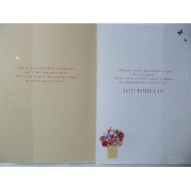 GORGEOUS FLOWERS & BALLOONS MY WONDERFUL WIFE MOTHERS DAY GREETING CARD