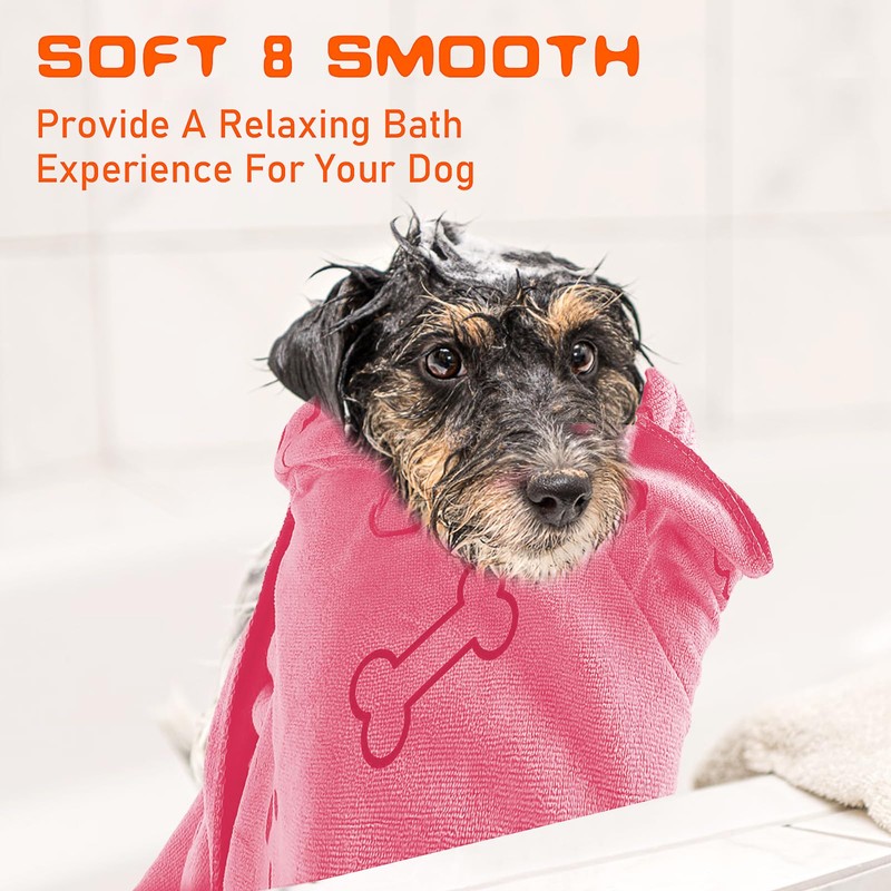 KisSealed 8Pcs Dog Towels for Drying 55 x 28 Inch
