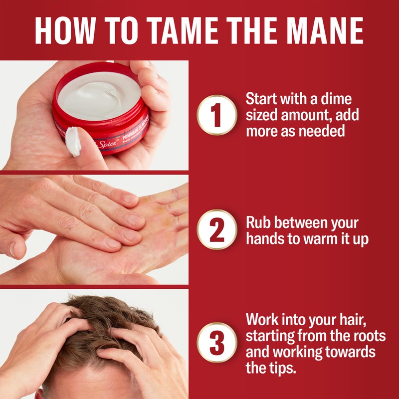 Old Spice No Crunch Crème, Hair Styling Crème for Men,