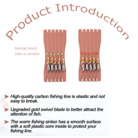 10 Pcs Texas Rig Fishing Kit with Rotating Fishing Crank Hook - Includes Weight and Rigged Line for Optimal Saltwater and Freshwater Bass Fishing Adventure