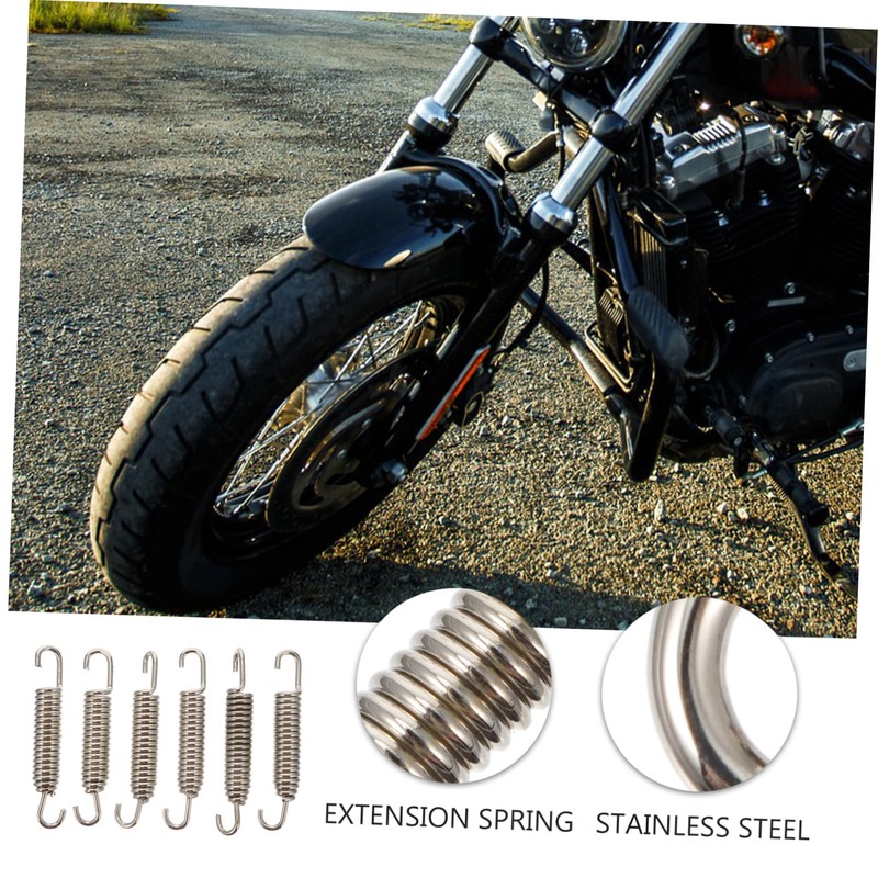 NOLITOY 6pcs Exhaust System Springs Fully Rotatable Rustproof Tension Springs