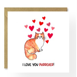 Cat Valentine's Day card, punny valentine's day card from the cat, you are perfect to me, cat lover card, cat mum valentine's day card, cat dad card