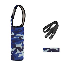 (Camo blue) Water Bottle Cover, Water Bottle Case, Water Bottle Holder, Plastic Bottle Holder, Plastic Bottle Cover. 16.9 fl-oz (500 ml). Shoulder Bottle, Bottle Cover, Shoulder Bag, Kids, Adults, Plastic Bottle Case, 16.9 fl-oz (500 ml), 20.3 fl-oz (600