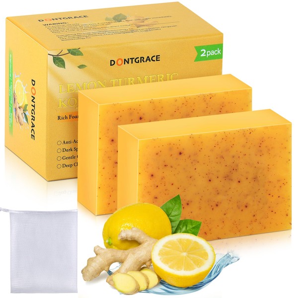 DONTGRACE DONTGRACE Kojic Acid Soap,Lemon Turmeric Soap Bar with Vitamin