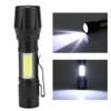 Portable Lightweight USB Rechargeable LED Flashlight COB Lamp Torch Flash
