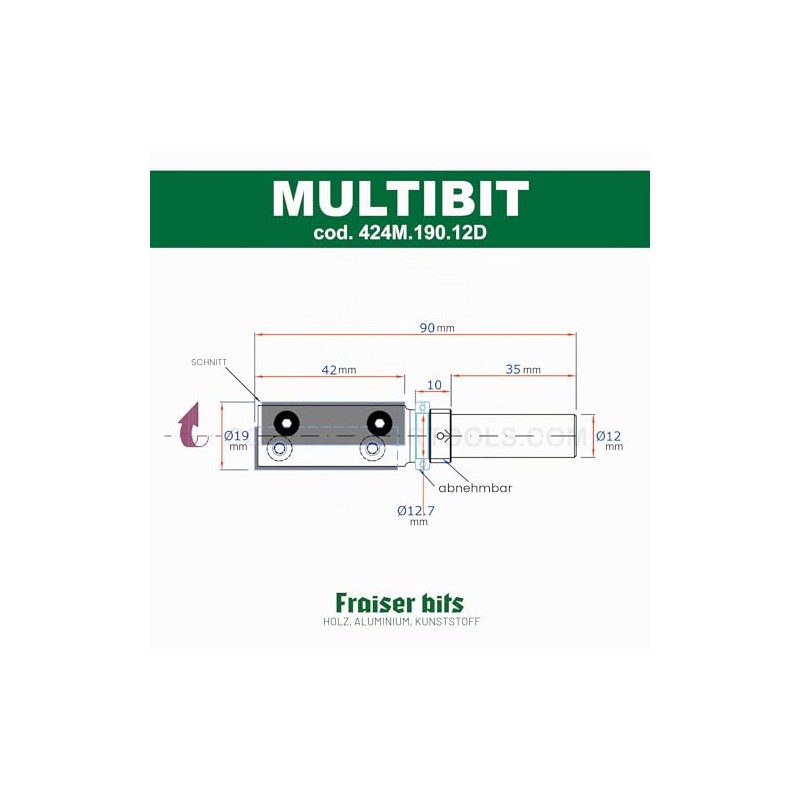 Fraiser Multibit Groove Cutter and Flush Cutter for Copying and