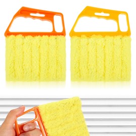 2pcs Blind Cleaner Duster Tool Microfiber Window Blind Dusters for Cleaning 7 Finger Mini Blinds Washable Duster Tool for Cleaning Window Air Conditioner Vent Venetian Shades